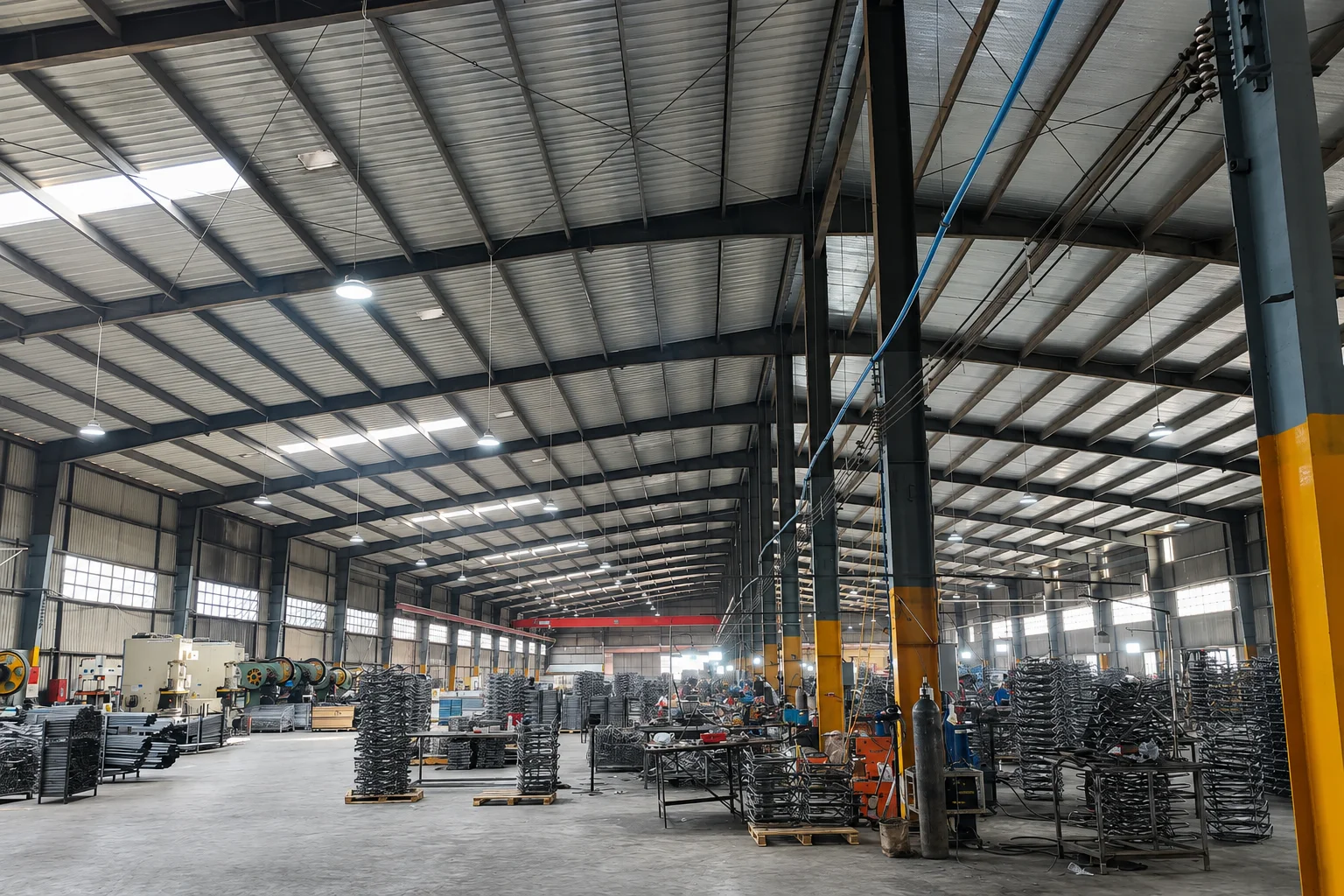 Mold storage area inside the factory