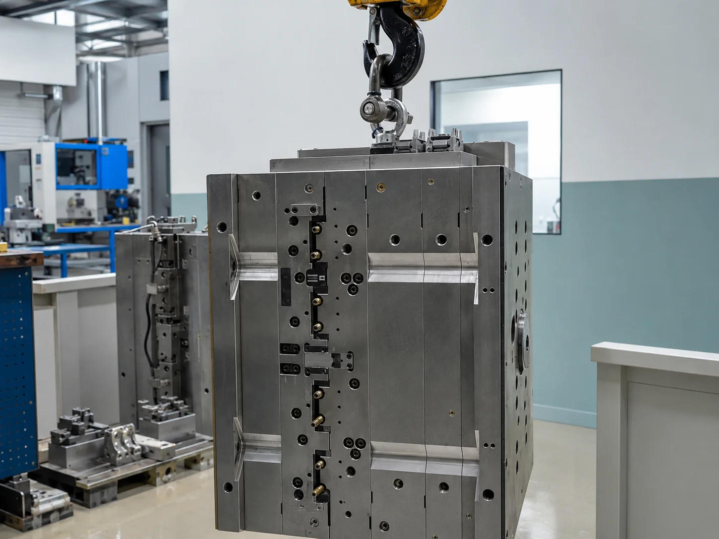 Custom injection mold in the tooling shop