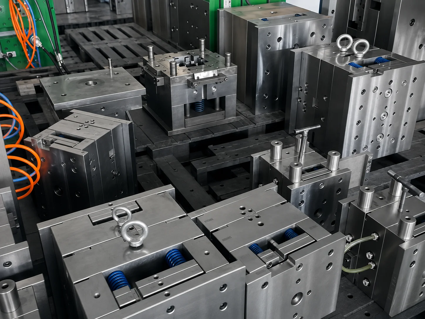 Two-plate injection mold in maintenance