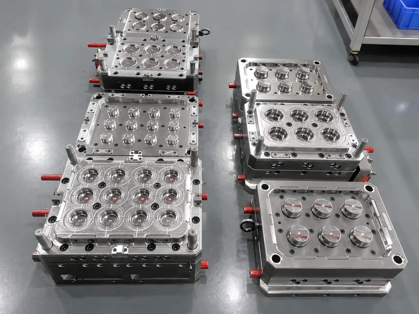 Mold cavity detail with polished steel surface
